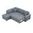 Versatile L-Shape Sleeper Sectional Sofa With Storage Ottoman And USB Charging For Modern Living Spaces