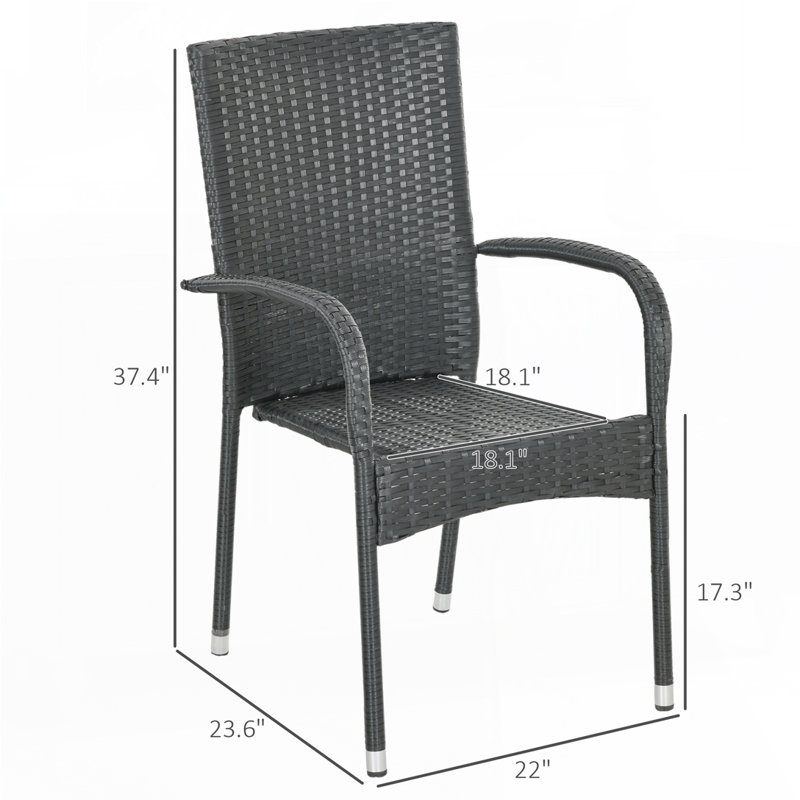Chaises d'extérieur en rotin PE