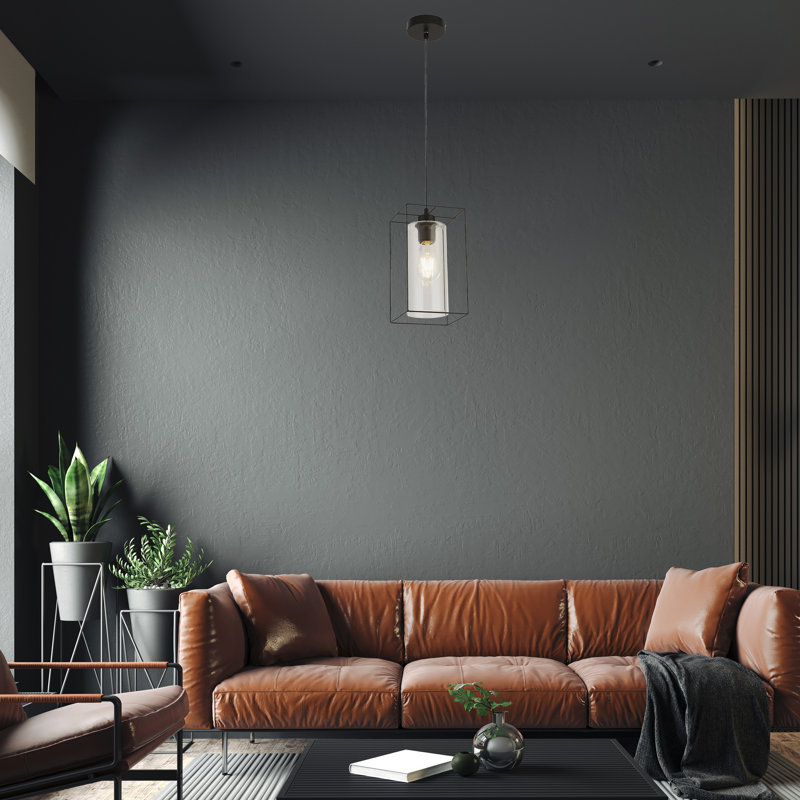 1 - Light Matte Black Lantern Pendant