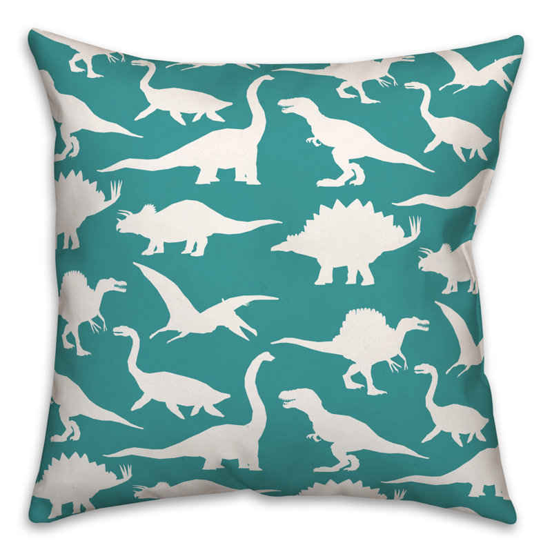Throw Pillow, Teal/White