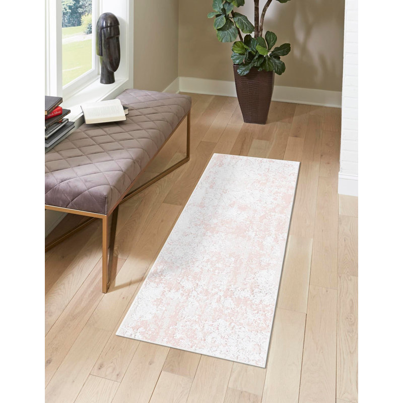 Cotton Abstract Indoor Rug, Runner 2'3" x 4'1"