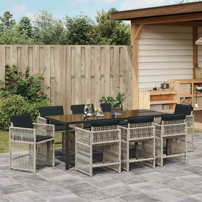Emiya 8 - Person Patio Dining Set with Rectangular Table