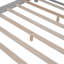 Lit plateforme double en bois avec éclairage à DEL intégré, tête de lit avec rangement et garde-corps-1931760171