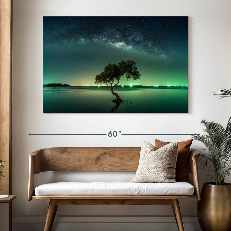 Voie lactée sur un arbre, H 34 po x l 51 po