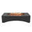 56" Propane Fire Pit Table, Rectangular Outdoor Gas Fire Pit 50,000 BTU, Modern Minimalist Fire Table for Patio Backyard Deck, Concrete Firepit with Waterproof Cover, Lava Rocks & Tank Seat –Dark Grey -56853550