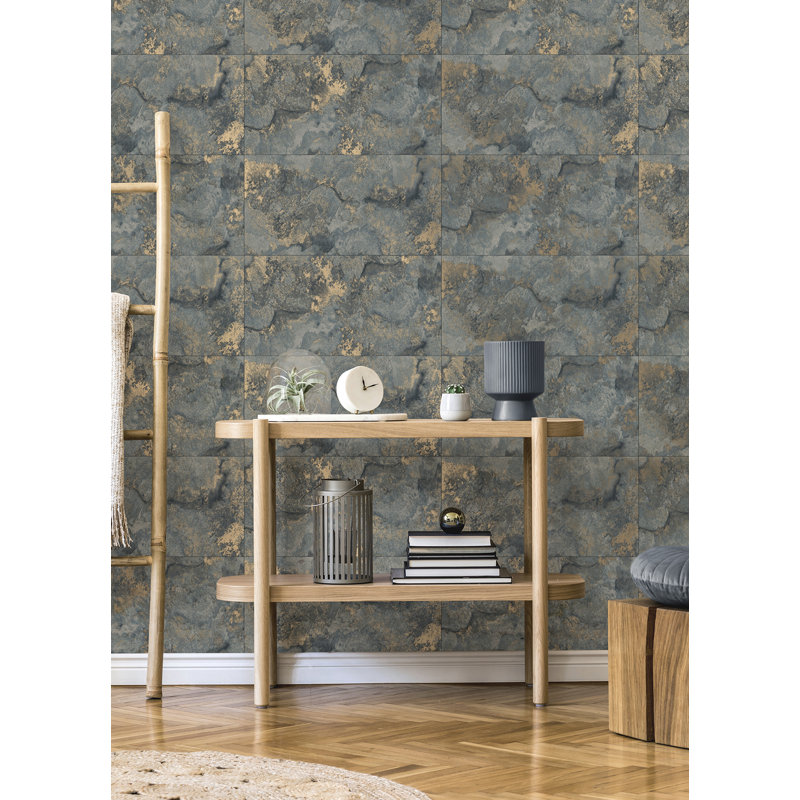 Rouleau de papier peint L 33 pi x l 20,5 po, Bleu