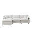 Canapé modulaire de 105 po en tissu de chenille rembourré de 105 po, canapé 3 places avec repose-pieds beige-1373694805