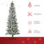 Arbre de Noël floqué floqué / givré-1839076078