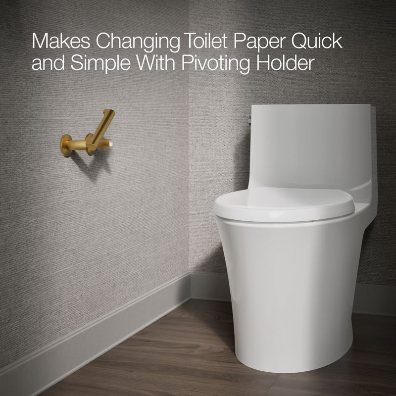 Components™ Pivoting Toilet Tissue Holder, Vibrant Brushed Moderne Brass