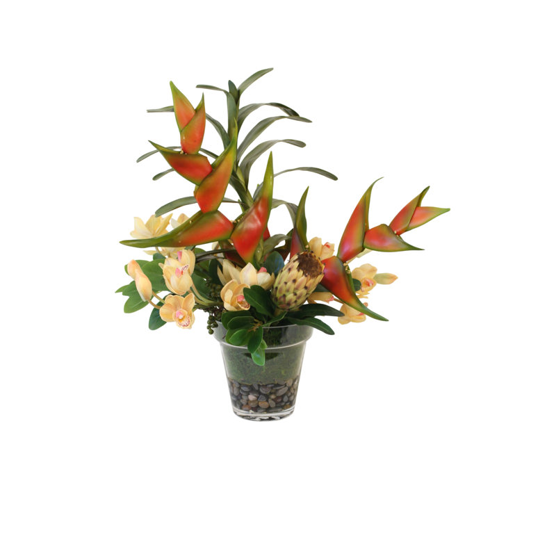 Tropical Mix in Flower Pot Vase