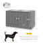 Support à bol surélevé pour chien avec armoire de rangement PawHut