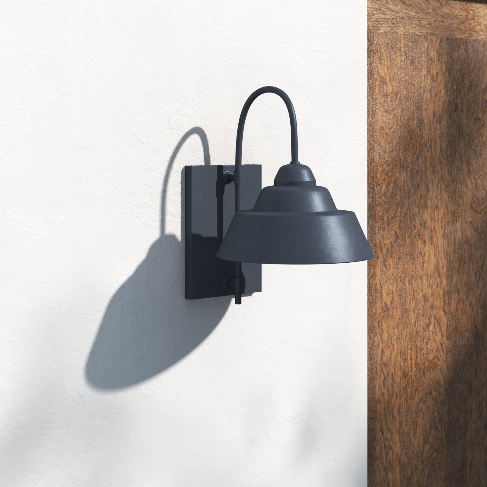 Dion Outdoor Barn Light, 15" H x 13" W x 10.75" D