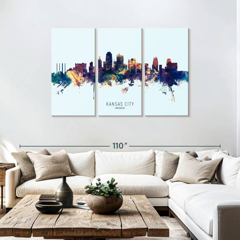 Skyline de Sirecs, Missouri, Kansas, H 48 po x l 74 po
