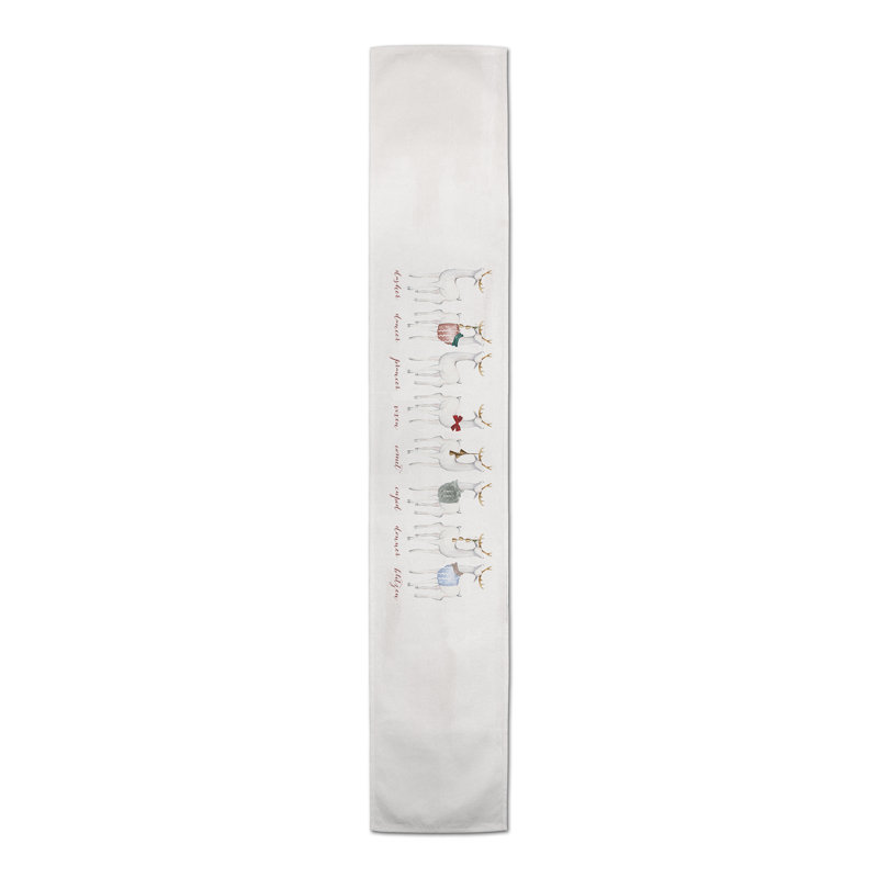 Reindeer Lineup Table Runner, Gray