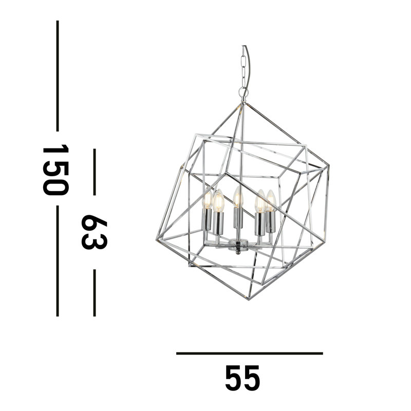 Corrie 5-Light Geometric Chandelier