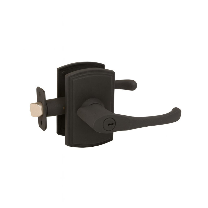 Keyed (Entry) Door Lever, Black