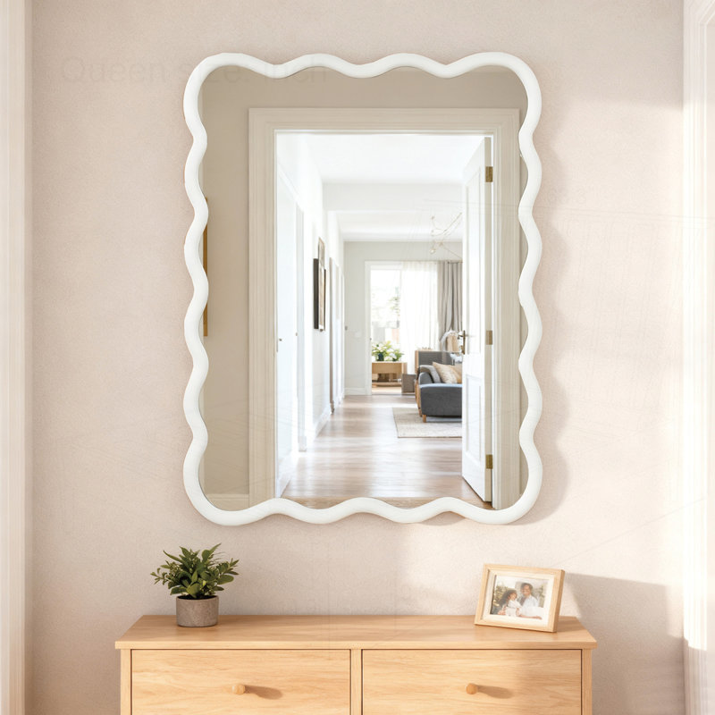 Miroir décoratif 30 "x 40", Blanc