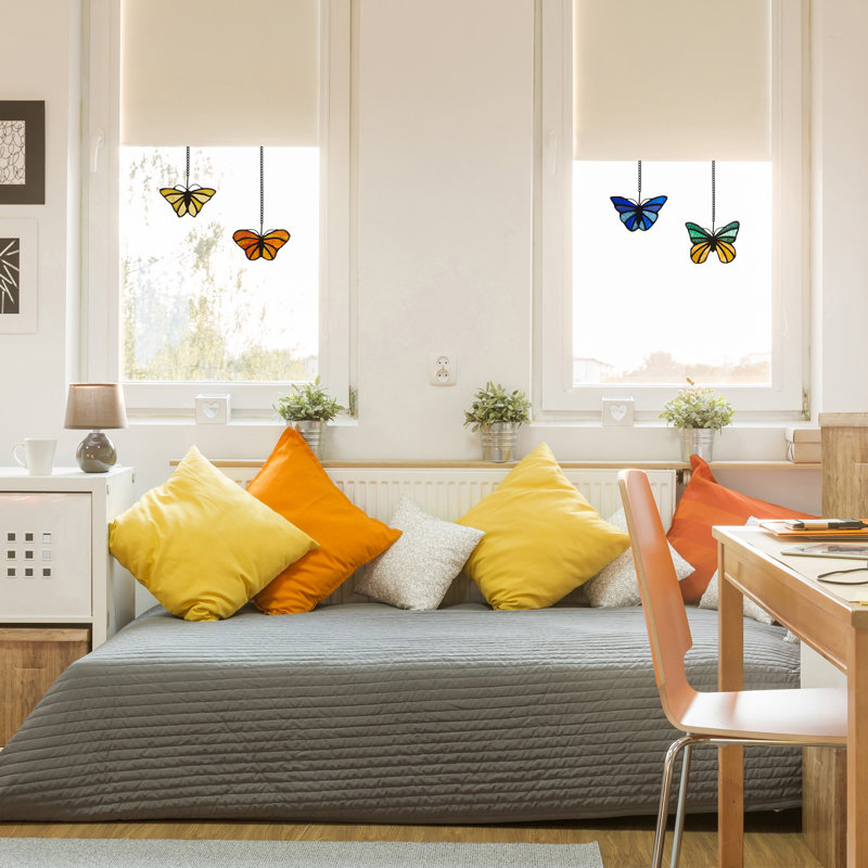 Ensemble de vitrail de vitrail papillon 3,2 "H 3,2"