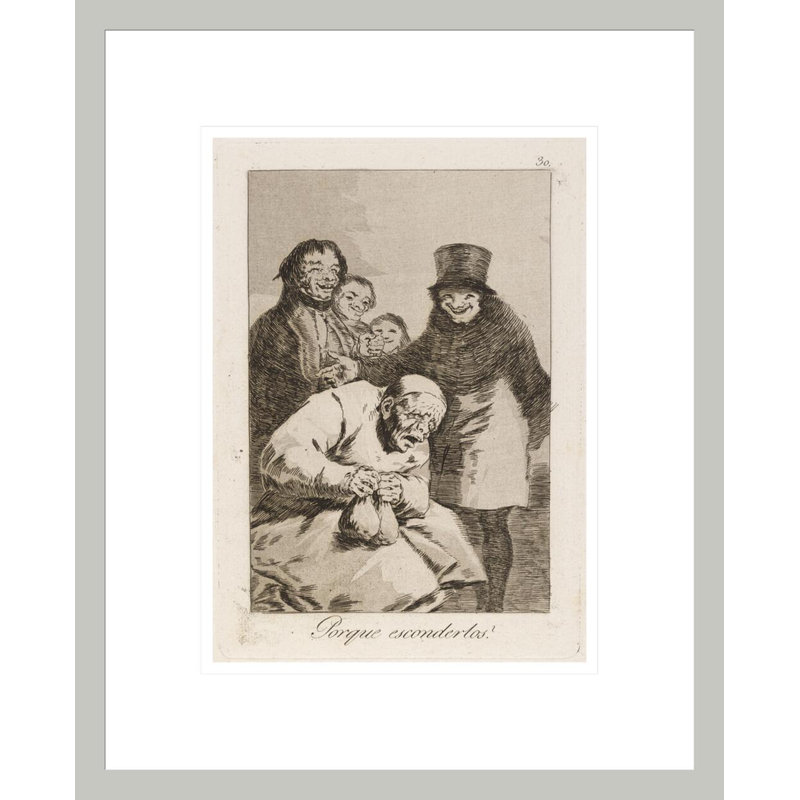 Porque esconderros? (Pourquoi les cacher?) Par Francisco de Goya - Impression Giclée sur cadre, H 16,75 po x l 13,59 po