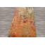 Tapis de couloir noué à la main pêche / vert / rose 2 pi 5 po x 12 pi