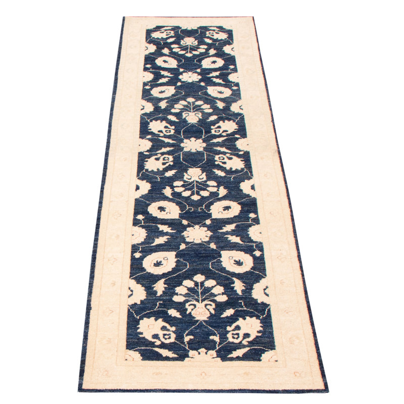Tapis bleu foncé Chobi Finest 2 pi 7 po x 9 pi 8 po