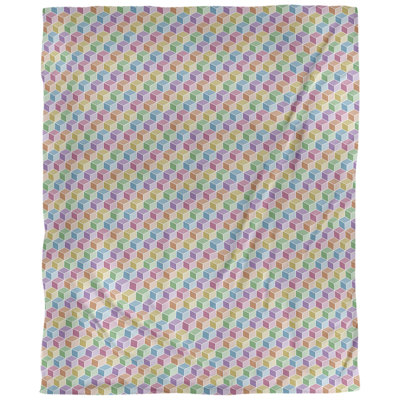 Tissu cube en arc-en-ciel