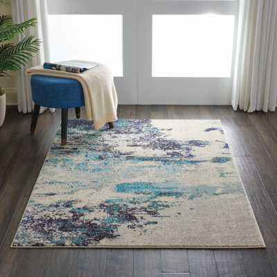 Tapis ivoire moderne Enoch
