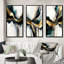 «Abstract Geode Marble White and Gold», 3 pièces sur toile-1446396987-1446396985