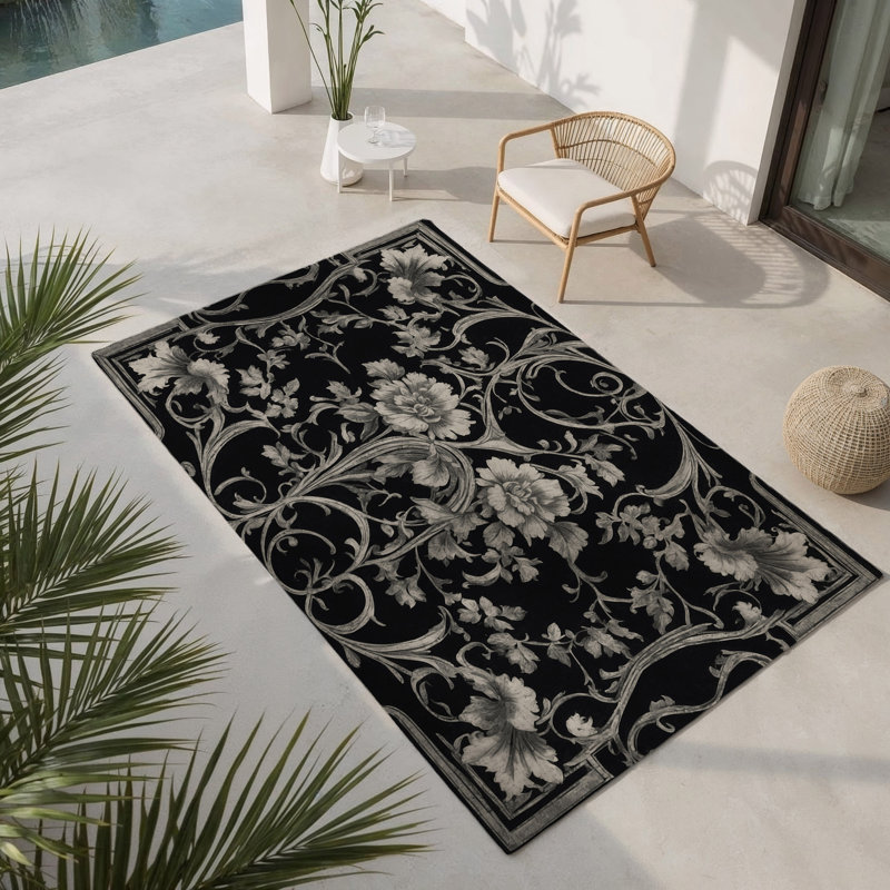 Tapis intérieur et extérieur Obsidian Twist, Rectangle 9 pi x 12 pi