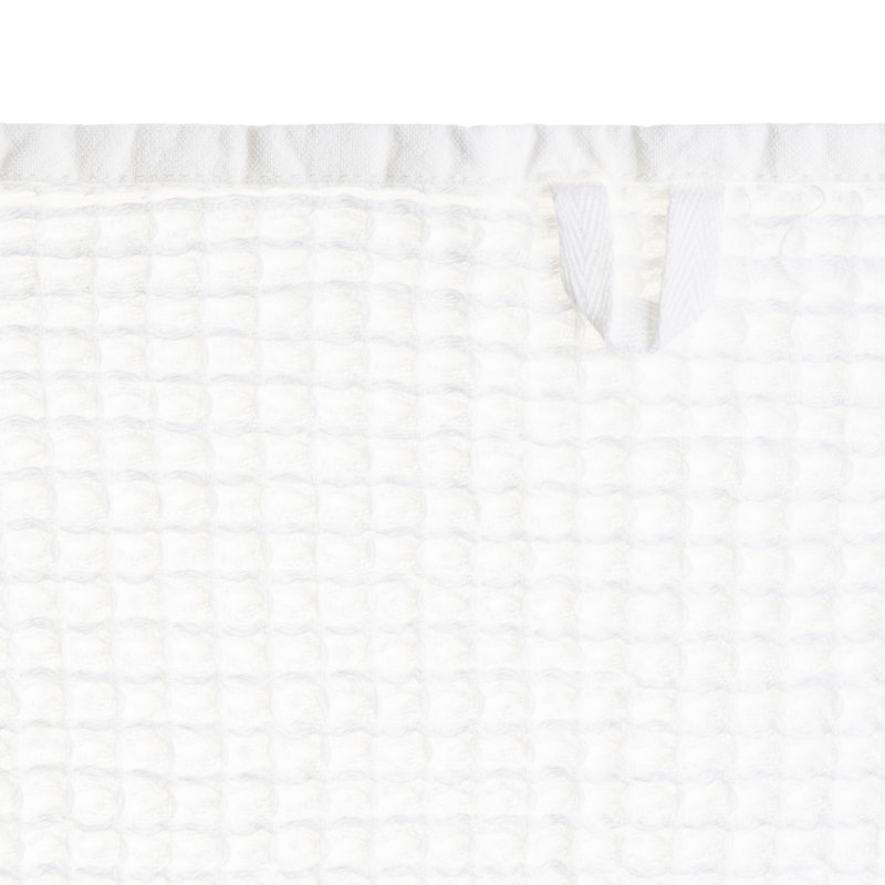 Ensemble essuie-mains gaufré en coton turc Waffle, White