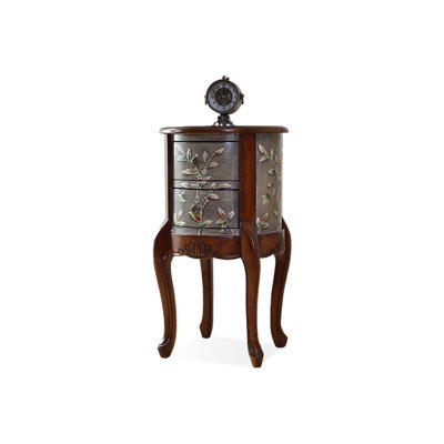 Gray Solid Wood End Table