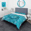 Turquoise spirale - ensemble de housse de couette moderne - microfibre de polyester-66399370
