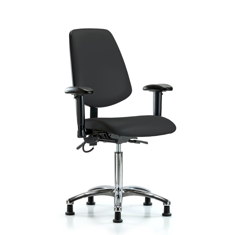 Preston Task Chair, Black, Glides, Included