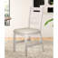 5 pièces, espace pour manger - Table rectangulaire en bois avec 4 chaises en tissu d'ameublement en tissu brun et blanc et brun