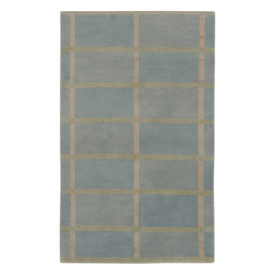 Art Deco Hand Knotted Wool Area Rug