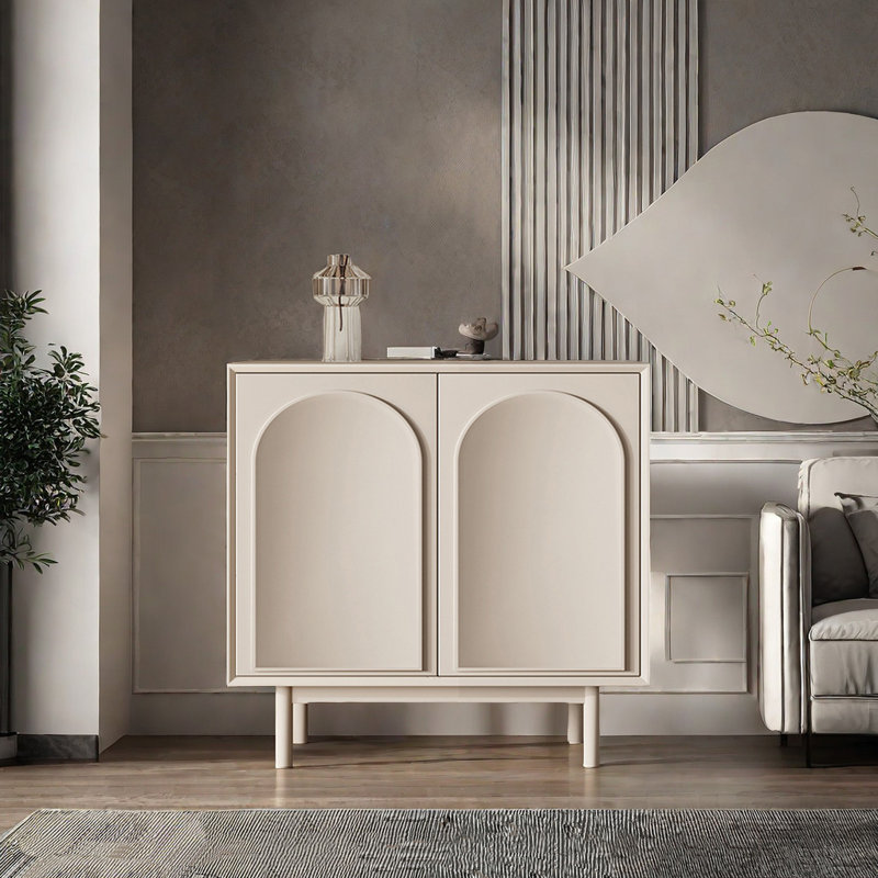 Armoire d'appoint Nordic Light Luxury, Blanc