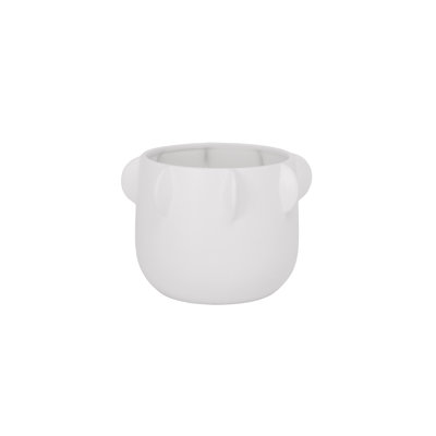 Vase Dolomite blanc mat 7,50 po x 7,5 po x H 5,75 po