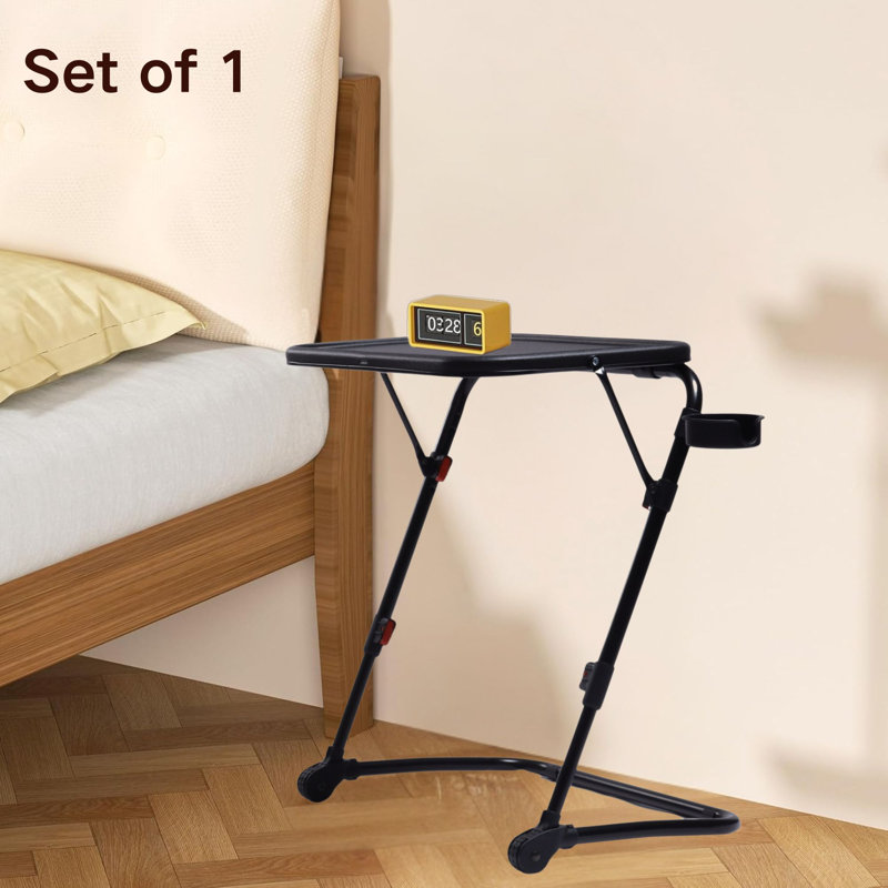 Accent Desk with Cup Holder Adjustable Folding