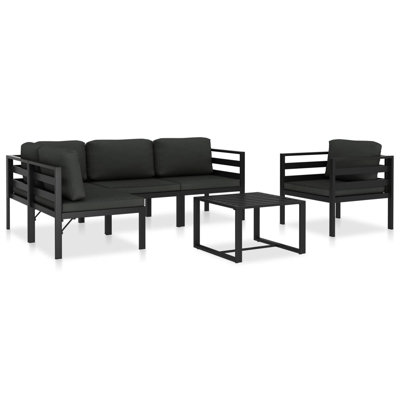Ensemble modulaire de patio carré de 27,6 po de largeur avec coussins