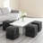 Ottoman Foot Rest Soft And Comfortable Ottoman Square Corduroy Woven Design Sofa Stool (Grey)-945499841