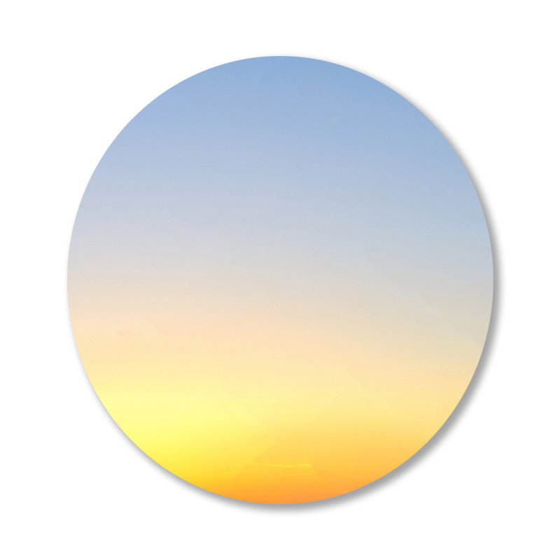 New Morning Print, 36" H x 36" W x 1.5" D, Metal