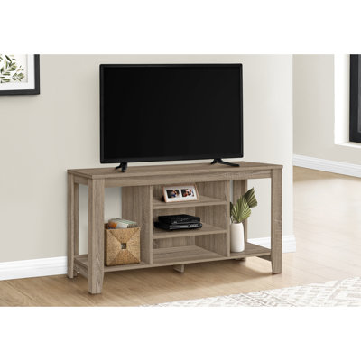 Tv Stand 48 Inch, Media Console With Versatile Storage, Accommodates All Sizes Tvs, Living Room & Bedroom, Taupe Laminate Inch Stand, Entertainment Ad by Latitude Run