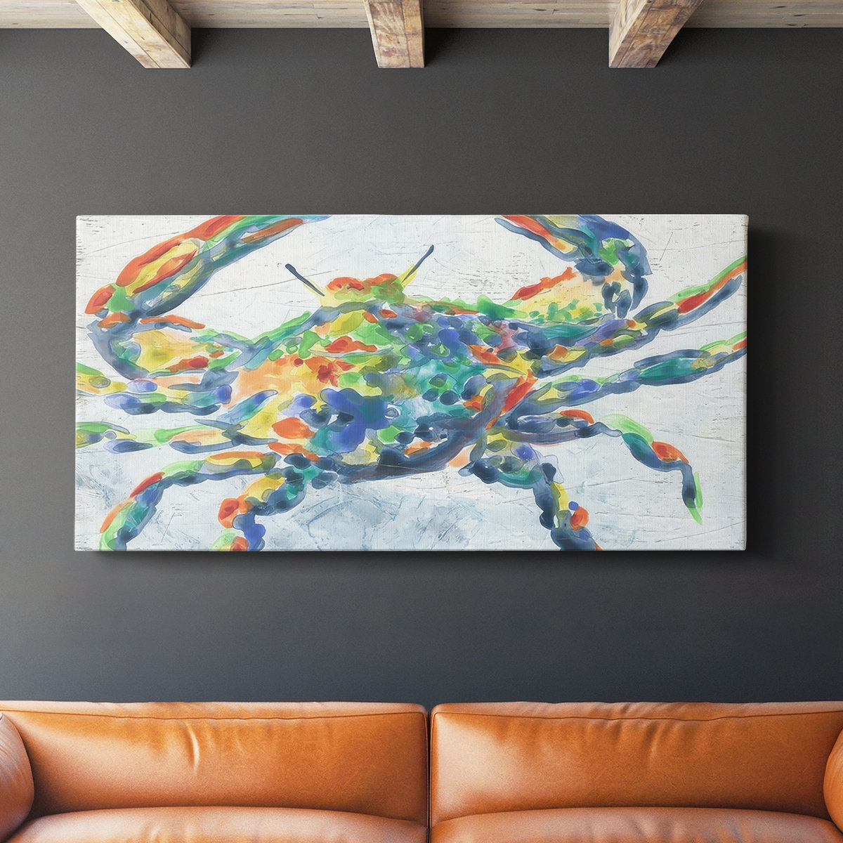 Rosecliff Heights Rainbow Crab II- Gallery Wrapped Canvas -Ready to ...