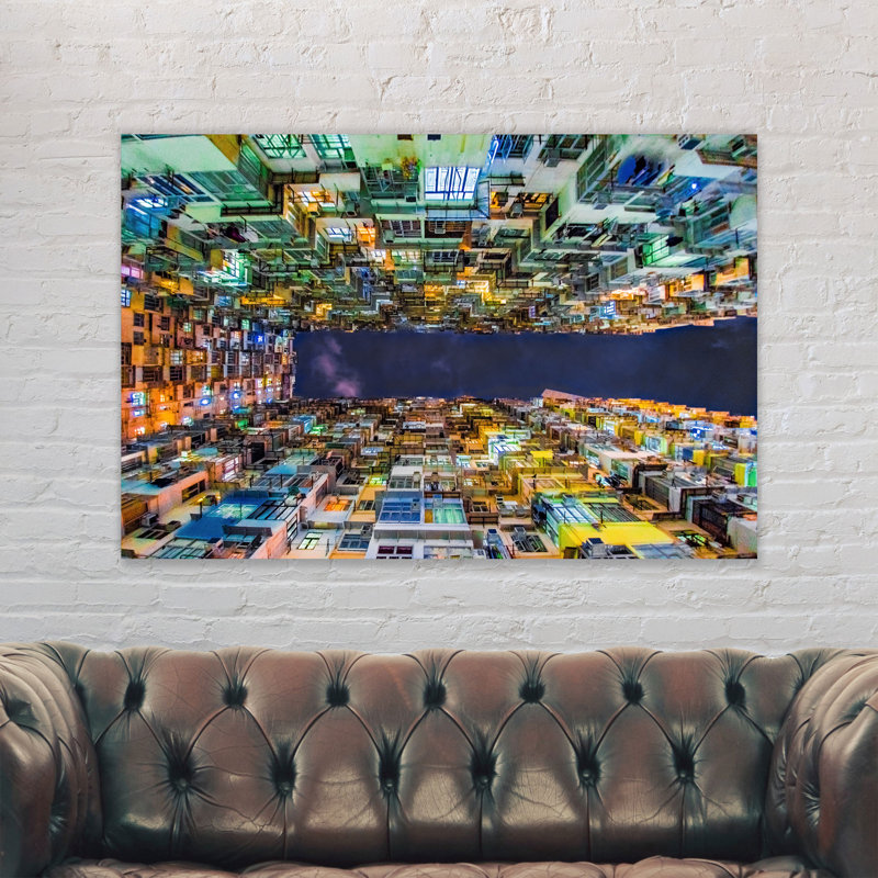 Hong Kong Buildings - Wrapped Canvas Print, 41cm H x 61cm W x 4cm D