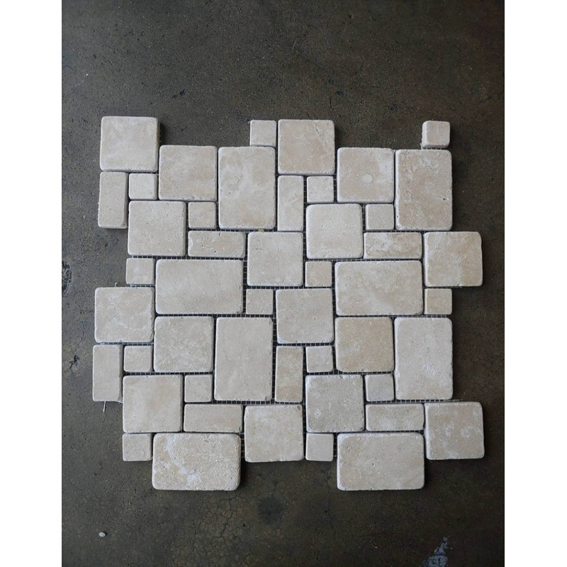 Carrelage mosaïque en travertin Versailles