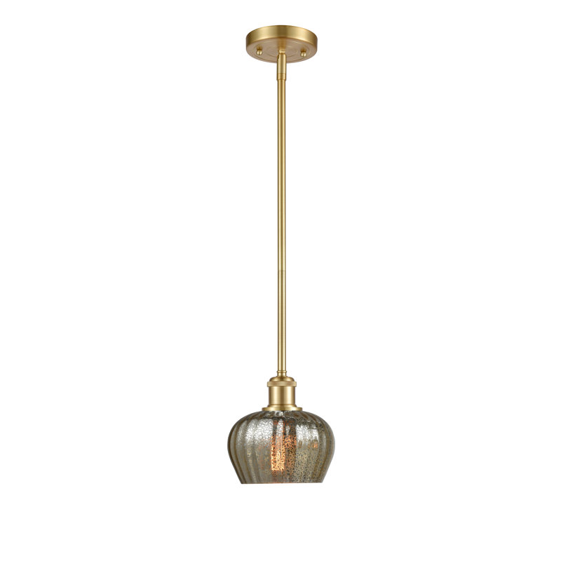 Patrina 1 - Light Single Pendant, Polished Chrome, Mercury, 6 Watt Vinage LED Bulb