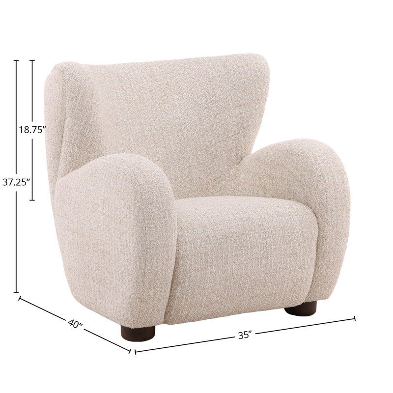 Rose Polyester Occasional Chair, Sand
