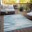  Machine Washable Indoor/Outdoor Chantille ACN876 Black Rug-1042205913