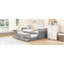 Lit de jour avec couchette et tiroirs, taille simple, gris-1238971758