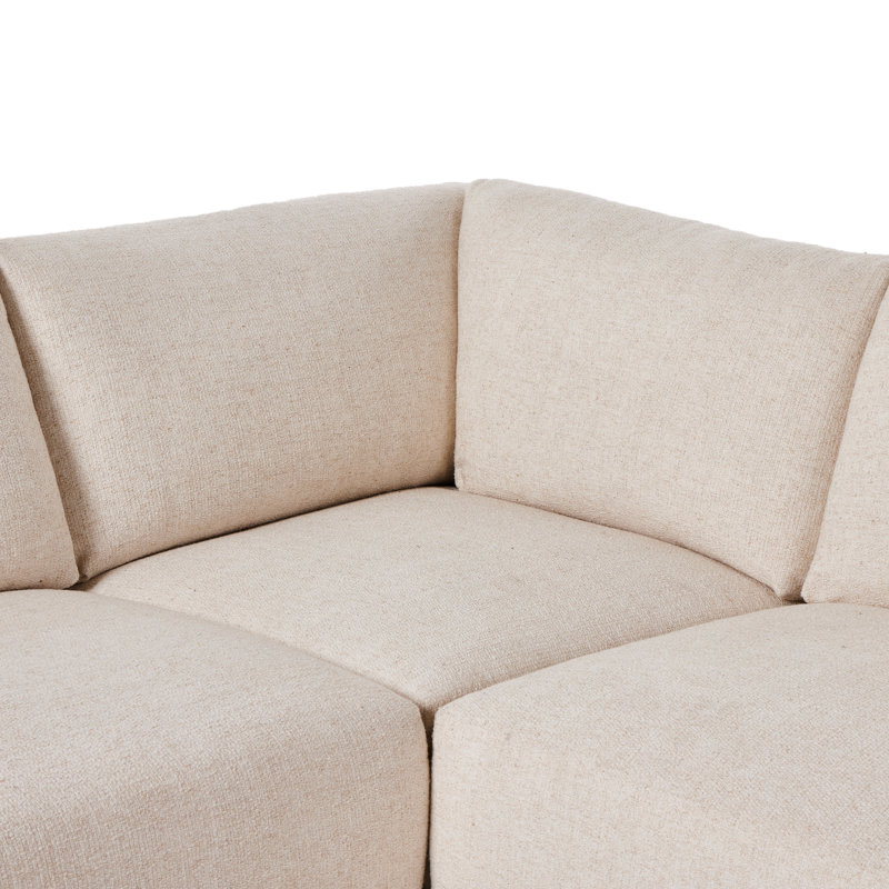 Toland Modular Sectional, Cream Polyester Blend